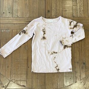 The simple folk pink and brown tie dye long sleeve tee shirt 4-5 years